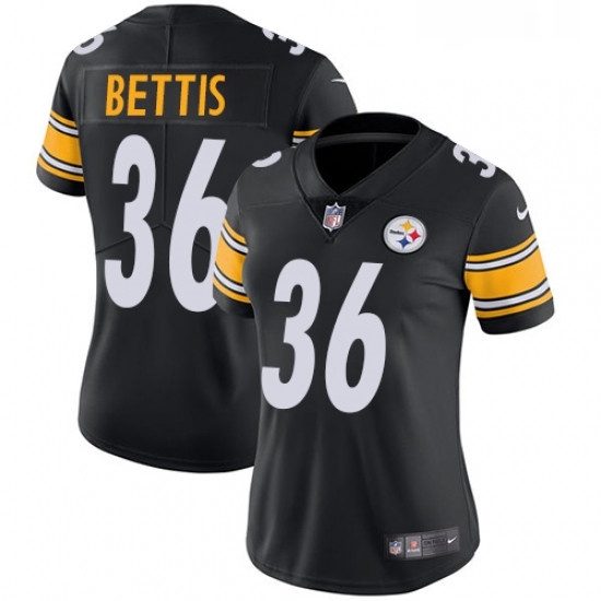 Womens Nike Pittsburgh Steelers 36 Jerome Bettis Black Team Color Vapor Untouchable Limited Player NFL Jersey Womens Nike Pittsburgh Steelers 36 Jerome Bettis Black Team Color Vapor Untouchable Limited Player NFL Jersey