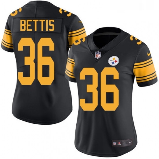 Womens Nike Pittsburgh Steelers 36 Jerome Bettis Elite Black Rush Vapor Untouchable NFL Jersey Womens Nike Pittsburgh Steelers 36 Jerome Bettis Elite Black Rush Vapor Untouchable NFL Jersey