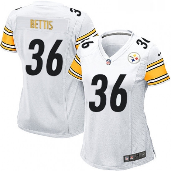 Womens Nike Pittsburgh Steelers 36 Jerome Bettis Game White NFL Jersey Womens Nike Pittsburgh Steelers 36 Jerome Bettis Game White NFL Jersey