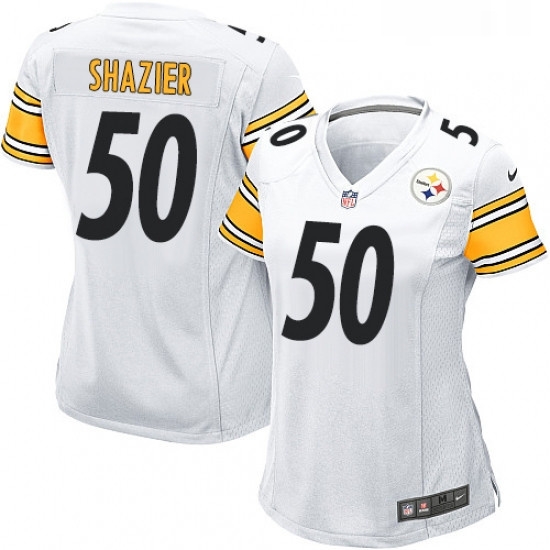 Womens Nike Pittsburgh Steelers 50 Ryan Shazier Game White NFL Jersey Womens Nike Pittsburgh Steelers 50 Ryan Shazier Game White NFL Jersey