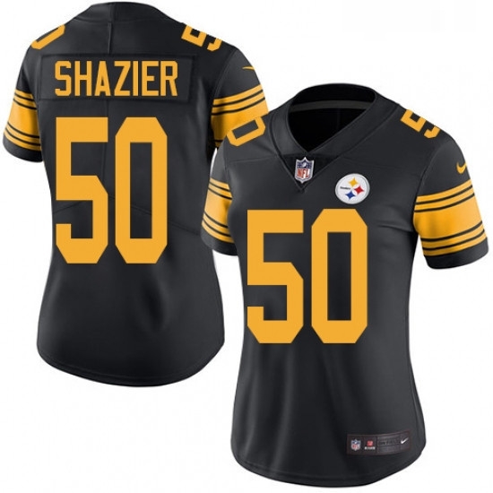Womens Nike Pittsburgh Steelers 50 Ryan Shazier Limited Black Rush Vapor Untouchable NFL Jersey Womens Nike Pittsburgh Steelers 50 Ryan Shazier Limited Black Rush Vapor Untouchable NFL Jersey