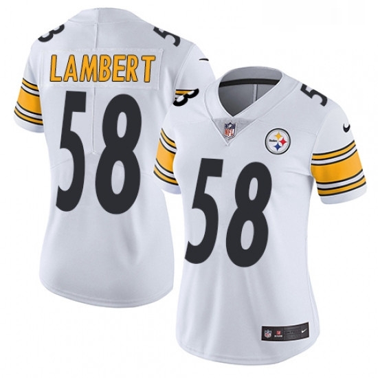 Womens Nike Pittsburgh Steelers 58 Jack Lambert Elite White NFL Jersey Womens Nike Pittsburgh Steelers 58 Jack Lambert Elite White NFL Jersey