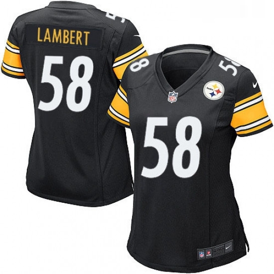 Womens Nike Pittsburgh Steelers 58 Jack Lambert Game Black Team Color NFL Jersey Womens Nike Pittsburgh Steelers 58 Jack Lambert Game Black Team Color NFL Jersey