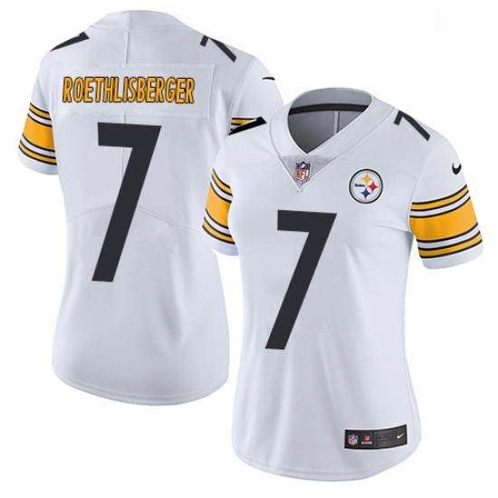 Womens Nike Pittsburgh Steelers 7 Ben Roethlisberger Elite White NFL Jersey Womens Nike Pittsburgh Steelers 7 Ben Roethlisberger Elite White NFL Jersey