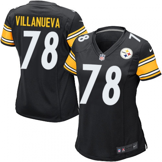 Womens Nike Pittsburgh Steelers #78 Alejandro Villanueva Game Black Team Color NFL Jersey Womens Nike Pittsburgh Steelers #78 Alejandro Villanueva Game Black Team Color NFL Jersey