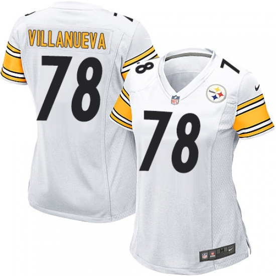 Womens Nike Pittsburgh Steelers #78 Alejandro Villanueva Game White NFL Jersey Womens Nike Pittsburgh Steelers #78 Alejandro Villanueva Game White NFL Jersey