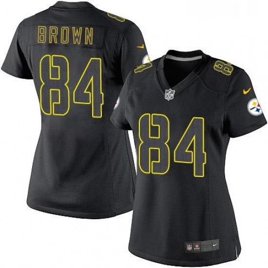 Womens Nike Pittsburgh Steelers 84 Antonio Brown Limited Black Impact NFL Jersey Womens Nike Pittsburgh Steelers 84 Antonio Brown Limited Black Impact NFL Jersey