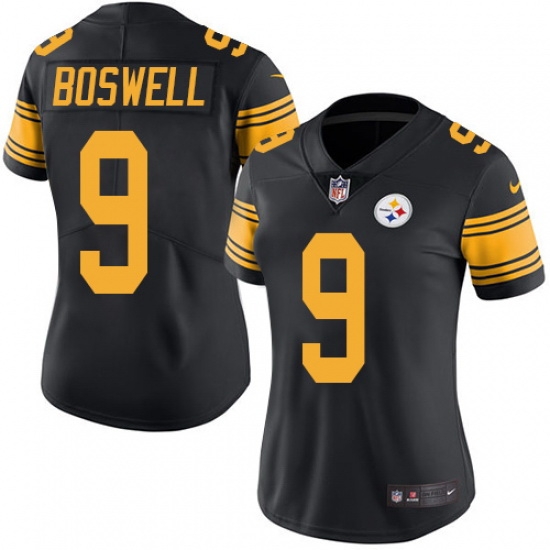 Women's Nike Pittsburgh Steelers #9 Chris Boswell Limited Black Rush Vapor Untouchable NFL Jersey Women's Nike Pittsburgh Steelers #9 Chris Boswell Limited Black Rush Vapor Untouchable NFL Jersey