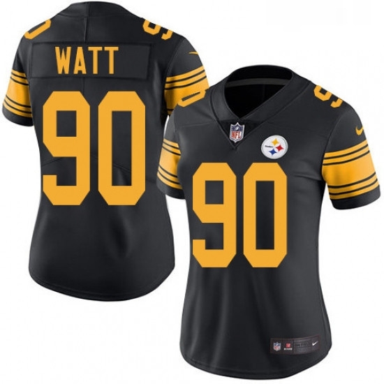 Womens Nike Pittsburgh Steelers 90 T J Watt Limited Black Rush Vapor Untouchable NFL Jersey Womens Nike Pittsburgh Steelers 90 T J Watt Limited Black Rush Vapor Untouchable NFL Jersey