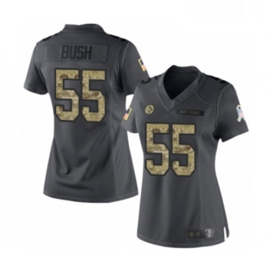 Womens Pittsburgh Steelers 55 Devin Bush Limited Black 2016 Salute to Service Football Jersey Womens Pittsburgh Steelers 55 Devin Bush Limited Black 2016 Salute to Service Football Jersey