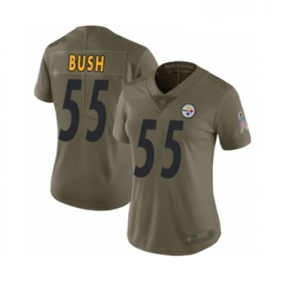 Womens Pittsburgh Steelers 55 Devin Bush Limited Olive 2017 Salute to Service Football Jersey Womens Pittsburgh Steelers 55 Devin Bush Limited Olive 2017 Salute to Service Football Jersey