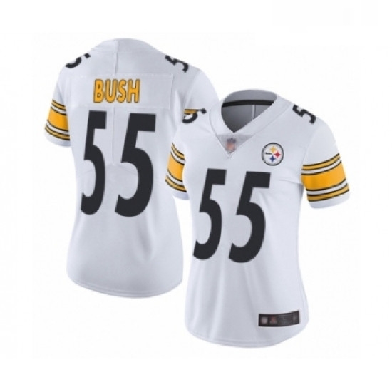 Womens Pittsburgh Steelers 55 Devin Bush White Vapor Untouchable Limited Player Football Jersey Womens Pittsburgh Steelers 55 Devin Bush White Vapor Untouchable Limited Player Football Jersey