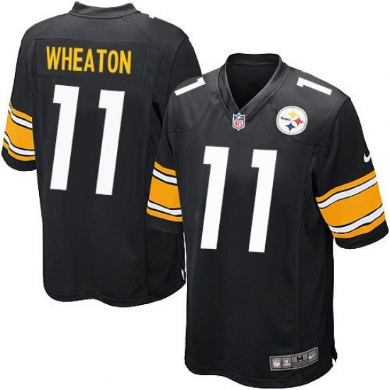 Nike Steelers #11 Markus Wheaton Black Team Color Youth Stitched NFL Elite Jersey Nike Steelers #11 Markus Wheaton Black Team Color Youth Stitched NFL Elite Jersey