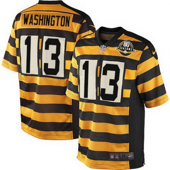 Nike Steelers #13 James Washington Black Yellow Alternate Youth Stitched NFL Elite Jersey Nike Steelers #13 James Washington Black Yellow Alternate Youth Stitched NFL Elite Jersey