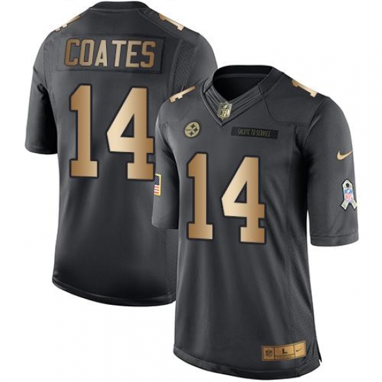 Nike Steelers #14 Sammie Coates Black Youth Stitched NFL Limited Gold Salute to Service Jersey Nike Steelers #14 Sammie Coates Black Youth Stitched NFL Limited Gold Salute to Service Jersey