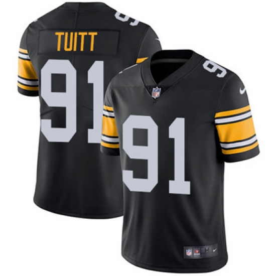 Nike Steelers #91 Stephon Tuitt Black Alternate Youth Stitched NFL Vapor Untouchable Limited Jersey Nike Steelers #91 Stephon Tuitt Black Alternate Youth Stitched NFL Vapor Untouchable Limited Jersey