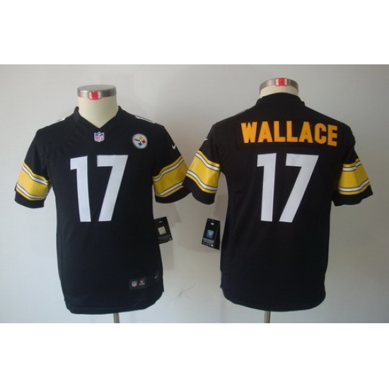 Nike Youth Pittsburgh Steelers #17 Mike Wallace Black Limited Jerseys Nike Youth Pittsburgh Steelers #17 Mike Wallace Black Limited Jerseys