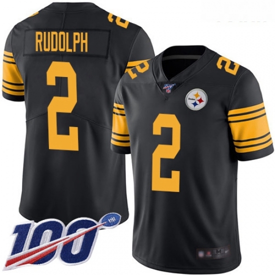 Steelers #2 Mason Rudolph Black Youth Stitched Football Limited Rush 100th Season Jersey Steelers #2 Mason Rudolph Black Youth Stitched Football Limited Rush 100th Season Jersey