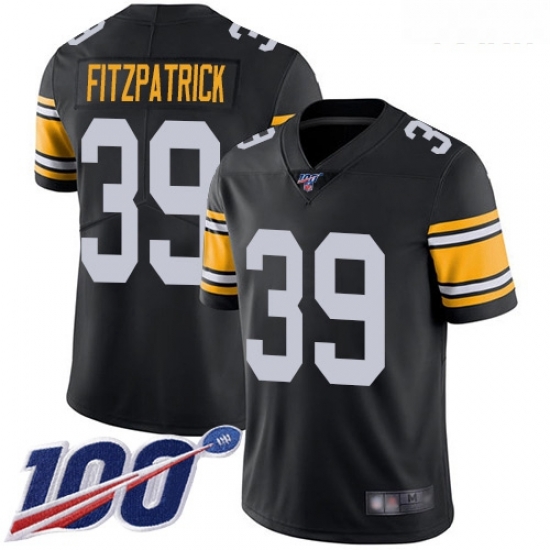 Steelers #39 Minkah Fitzpatrick Black Alternate Youth Stitched Football 100th Season Vapor Limited Jersey Steelers #39 Minkah Fitzpatrick Black Alternate Youth Stitched Football 100th Season Vapor Limited Jersey