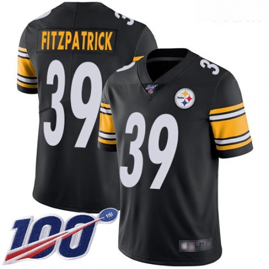 Steelers #39 Minkah Fitzpatrick Black Team Color Youth Stitched Football 100th Season Vapor Limited Jersey Steelers #39 Minkah Fitzpatrick Black Team Color Youth Stitched Football 100th Season Vapor Limited Jersey