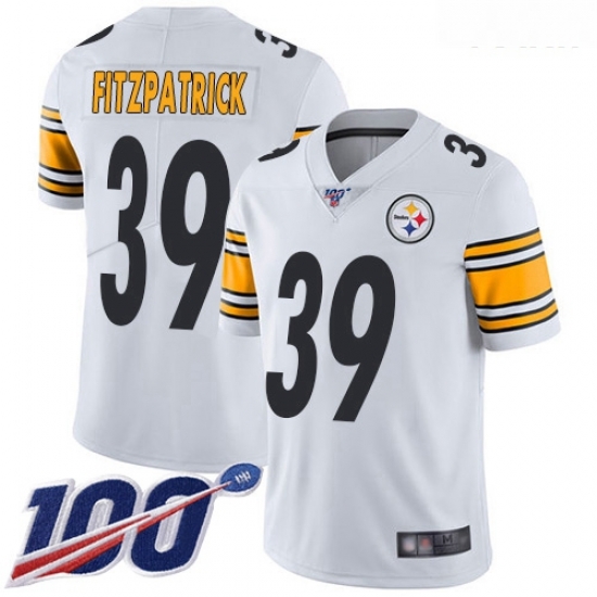 Steelers #39 Minkah Fitzpatrick White Youth Stitched Football 100th Season Vapor Limited Jersey Steelers #39 Minkah Fitzpatrick White Youth Stitched Football 100th Season Vapor Limited Jersey