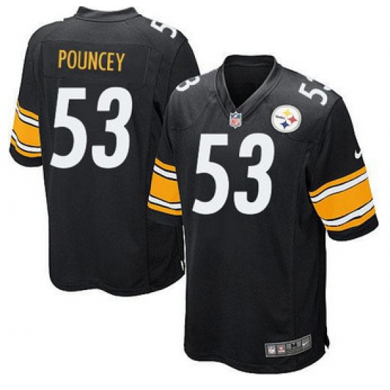 Youth NEW Pittsburgh Steelers #53 Maurkice Pouncey Black Team Color Stitched NFL Elite Jersey Youth NEW Pittsburgh Steelers #53 Maurkice Pouncey Black Team Color Stitched NFL Elite Jersey