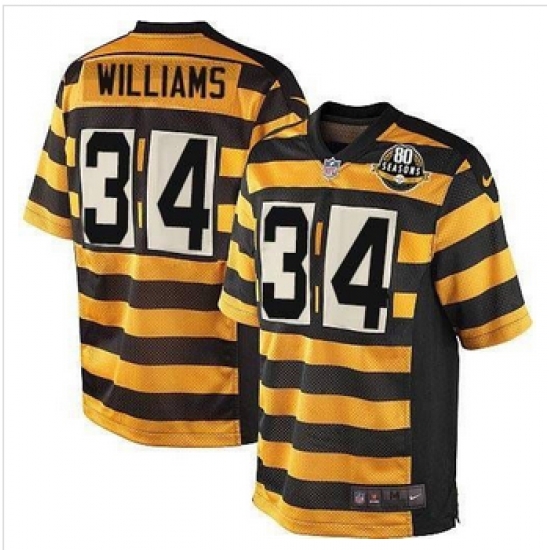 Youth New Steelers #34 DeAngelo Williams Black Yellow Alternate Stitched NFL Elite Jersey Youth New Steelers #34 DeAngelo Williams Black Yellow Alternate Stitched NFL Elite Jersey