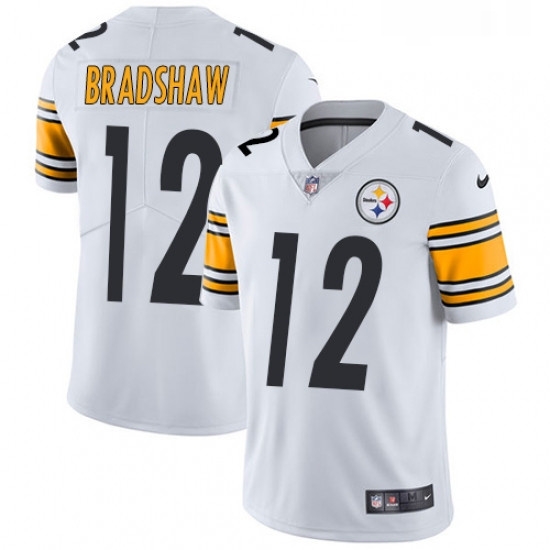 Youth Nike Pittsburgh Steelers 12 Terry Bradshaw White Vapor Untouchable Limited Player NFL Jersey Youth Nike Pittsburgh Steelers 12 Terry Bradshaw White Vapor Untouchable Limited Player NFL Jersey