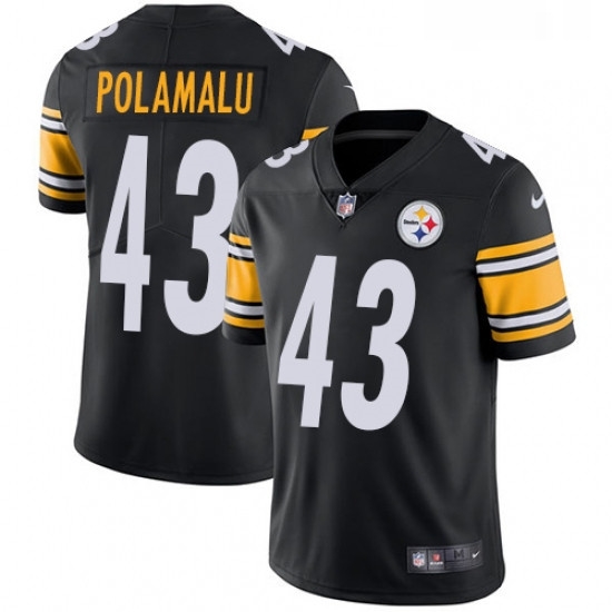 Youth Nike Pittsburgh Steelers 43 Troy Polamalu Black Team Color Vapor Untouchable Limited Player NFL Jersey Youth Nike Pittsburgh Steelers 43 Troy Polamalu Black Team Color Vapor Untouchable Limited Player NFL Jersey