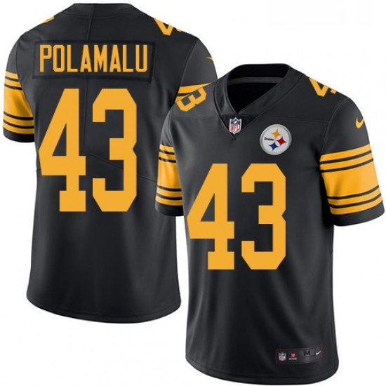 Youth Nike Pittsburgh Steelers 43 Troy Polamalu Elite Black Rush Vapor Untouchable NFL Jersey Youth Nike Pittsburgh Steelers 43 Troy Polamalu Elite Black Rush Vapor Untouchable NFL Jersey