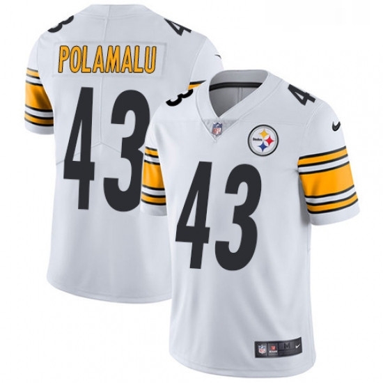 Youth Nike Pittsburgh Steelers 43 Troy Polamalu White Vapor Untouchable Limited Player NFL Jersey Youth Nike Pittsburgh Steelers 43 Troy Polamalu White Vapor Untouchable Limited Player NFL Jersey