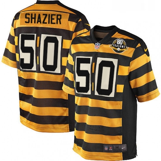 Youth Nike Pittsburgh Steelers 50 Ryan Shazier Elite YellowBlack Alternate 80TH Anniversary Throwback NFL Jersey Youth Nike Pittsburgh Steelers 50 Ryan Shazier Elite YellowBlack Alternate 80TH Anniversary Throwback NFL Jersey