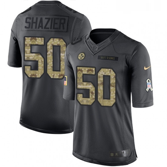 Youth Nike Pittsburgh Steelers 50 Ryan Shazier Limited Black 2016 Salute to Service NFL Jersey Youth Nike Pittsburgh Steelers 50 Ryan Shazier Limited Black 2016 Salute to Service NFL Jersey