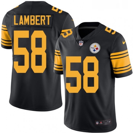 Youth Nike Pittsburgh Steelers 58 Jack Lambert Elite Black Rush Vapor Untouchable NFL Jersey Youth Nike Pittsburgh Steelers 58 Jack Lambert Elite Black Rush Vapor Untouchable NFL Jersey