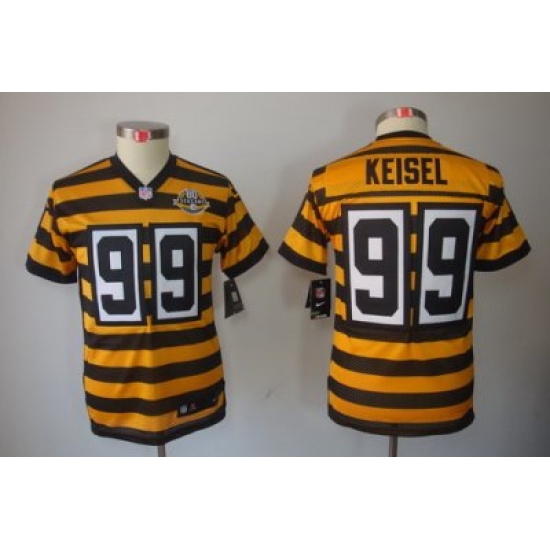 Youth Nike Pittsburgh Steelers 99# Brett Keisel Yellow-Black 80th Throwback Limited Jerseys Youth Nike Pittsburgh Steelers 99# Brett Keisel Yellow-Black 80th Throwback Limited Jerseys