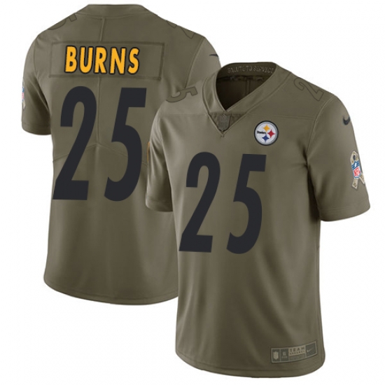 Youth Nike Steelers #25 Artie Burns Olive Stitched NFL Limited 2017 Salute to Service Jersey Youth Nike Steelers #25 Artie Burns Olive Stitched NFL Limited 2017 Salute to Service Jersey