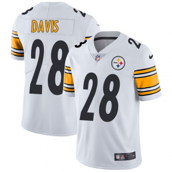 Youth Nike Steelers #28 Sean Davis White Stitched NFL Vapor Untouchable Limited Jersey Youth Nike Steelers #28 Sean Davis White Stitched NFL Vapor Untouchable Limited Jersey