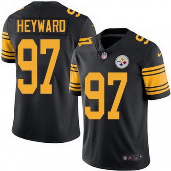 Youth Nike Steelers #97 Cameron Heyward Black Stitched NFL Limited Rush Jersey Youth Nike Steelers #97 Cameron Heyward Black Stitched NFL Limited Rush Jersey