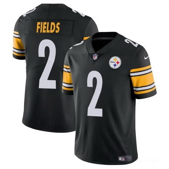 Youth Pittsburgh Steelers 2 Justin Fields Black Vapor Untouchable Limited Stitched Football Jersey Youth Pittsburgh Steelers 2 Justin Fields Black Vapor Untouchable Limited Stitched Football Jersey