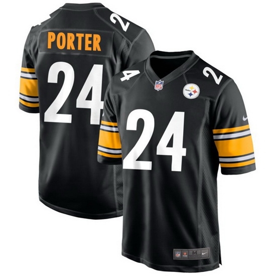 Youth Pittsburgh Steelers 24 Joey Porter Jr Black 2023 Draft Stitched Game Jersey Youth Pittsburgh Steelers 24 Joey Porter Jr Black 2023 Draft Stitched Game Jersey