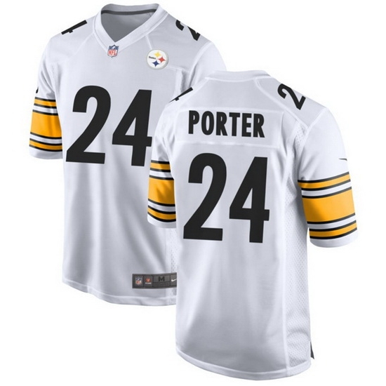 Youth Pittsburgh Steelers 24 Joey Porter Jr White 2023 Draft Stitched Game Jersey Youth Pittsburgh Steelers 24 Joey Porter Jr White 2023 Draft Stitched Game Jersey