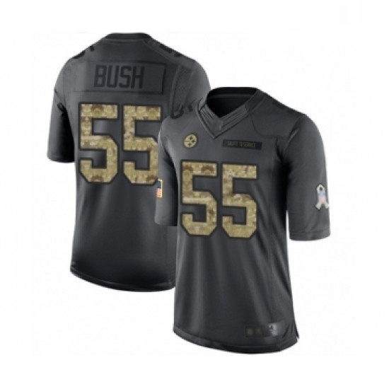 Youth Pittsburgh Steelers 55 Devin Bush Limited Black 2016 Salute to Service Football Jersey Youth Pittsburgh Steelers 55 Devin Bush Limited Black 2016 Salute to Service Football Jersey