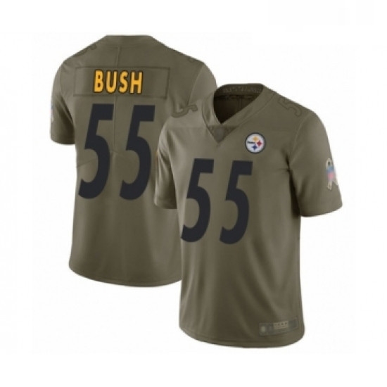 Youth Pittsburgh Steelers 55 Devin Bush Limited Olive 2017 Salute to Service Football Jersey Youth Pittsburgh Steelers 55 Devin Bush Limited Olive 2017 Salute to Service Football Jersey