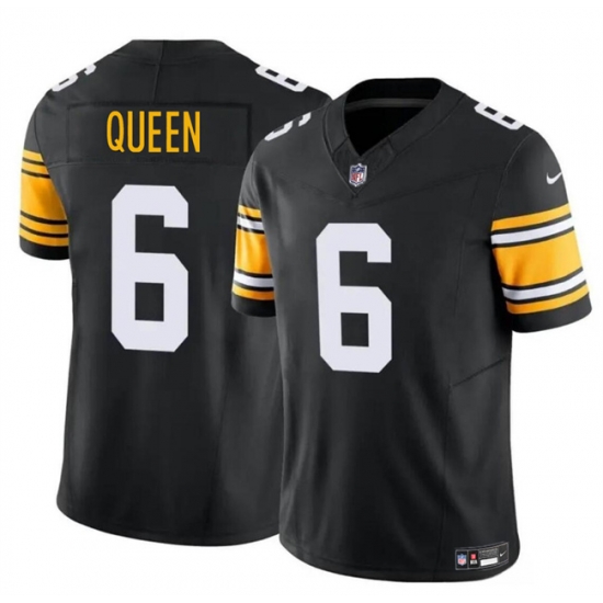 Youth Pittsburgh Steelers 6 Patrick Queen Black 2023 F U S E Vapor Untouchable Limited Stitched Football Jersey Youth Pittsburgh Steelers 6 Patrick Queen Black 2023 F U S E Vapor Untouchable Limited Stitched Football Jersey