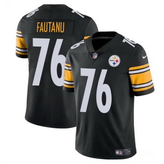 Youth Pittsburgh Steelers 76 Troy Fautanu Black Vapor Untouchable Limited Stitched Jersey Youth Pittsburgh Steelers 76 Troy Fautanu Black Vapor Untouchable Limited Stitched Jersey