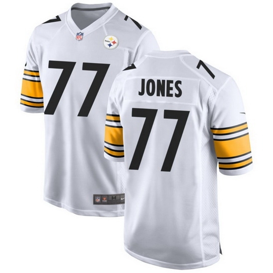 Youth Pittsburgh Steelers 77 Broderick Jones White 2023 Draft Stitched Game Jersey Youth Pittsburgh Steelers 77 Broderick Jones White 2023 Draft Stitched Game Jersey