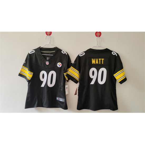 Youth Pittsburgh Steelers 90 T J Watt Black F U S E Vapor Untouchable Limited Stitched Football Jersey Youth Pittsburgh Steelers 90 T J Watt Black F U S E Vapor Untouchable Limited Stitched Football Jersey