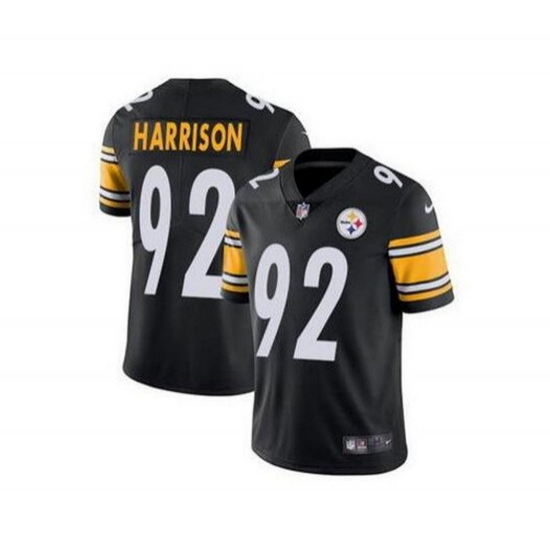 Youth Pittsburgh Steelers 92 James Harrison Black Vapor Untouchable Limited Stitched Jersey 