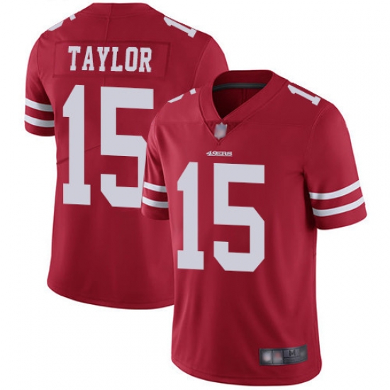 49ers 15 Trent Taylor Red Team Color Mens Stitched Football Vapor Untouchable Limited Jersey 49ers 15 Trent Taylor Red Team Color Mens Stitched Football Vapor Untouchable Limited Jersey