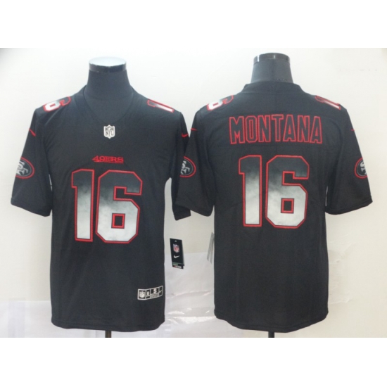 49ers 16 Joe Montana Black Arch Smoke Vapor Untouchable Limited Jersey 49ers 16 Joe Montana Black Arch Smoke Vapor Untouchable Limited Jersey